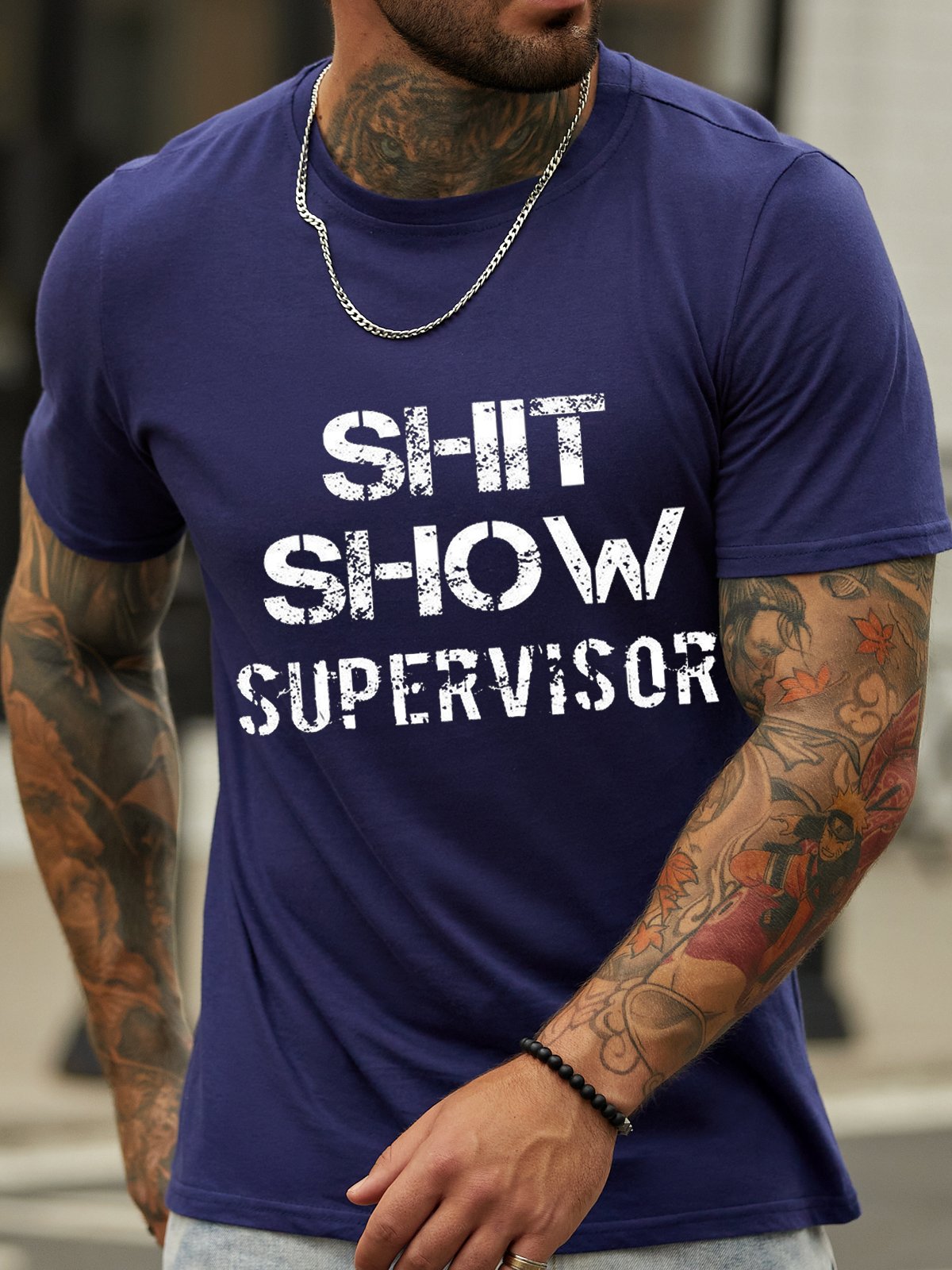 Men's Shit Show Supervisor Short Sleeve Crew Neck T-shirt