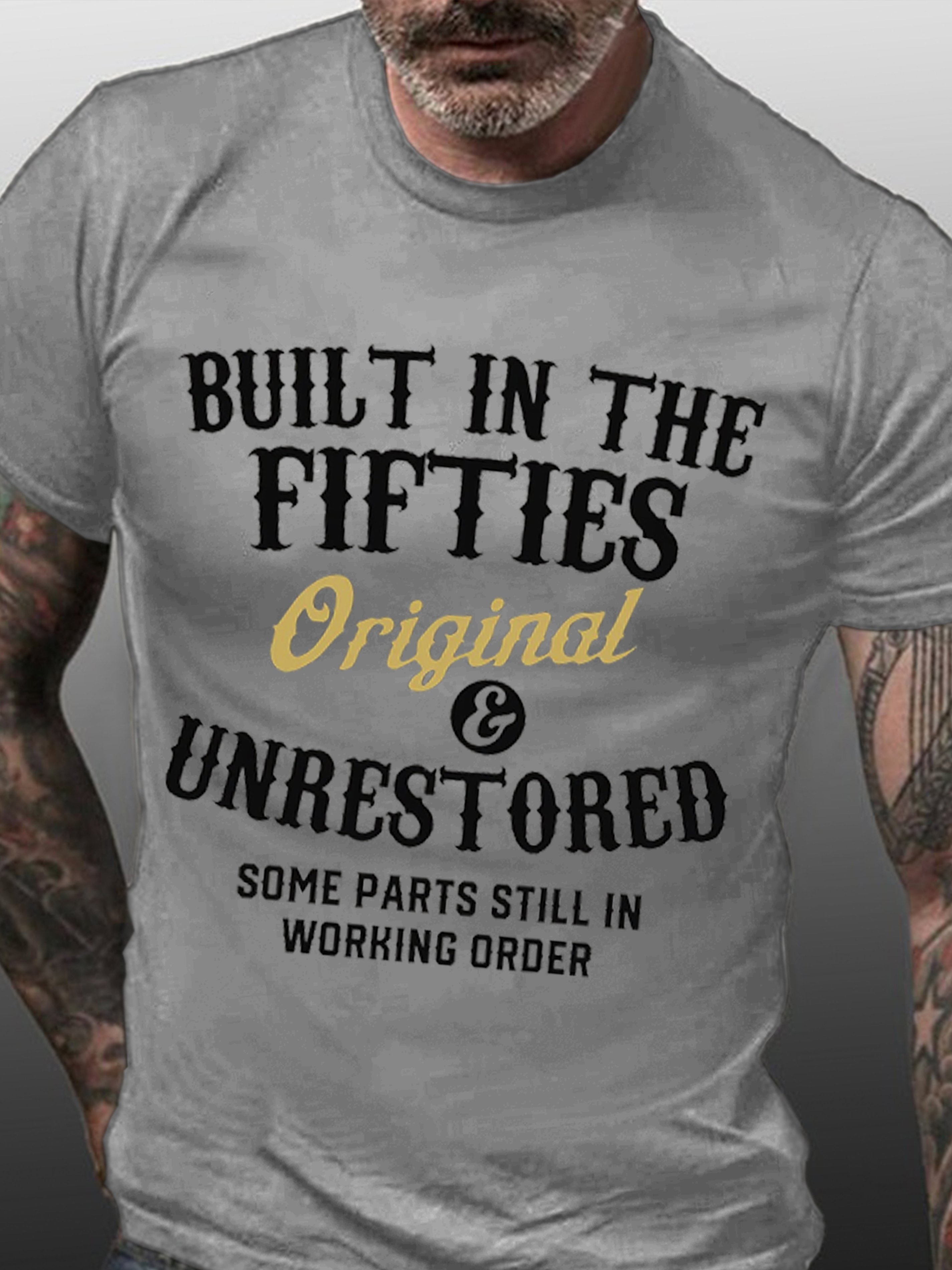 Funny Built In The Fifties Printed T-shirt for Men