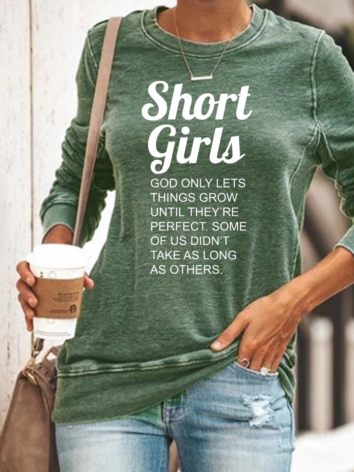 Women's Funny Words Short Girls Sweatshirt