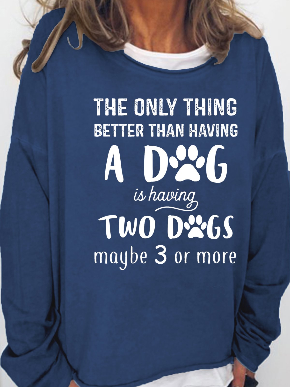 Womens Funny Dog Lover Crew Neck Sweatshirts
