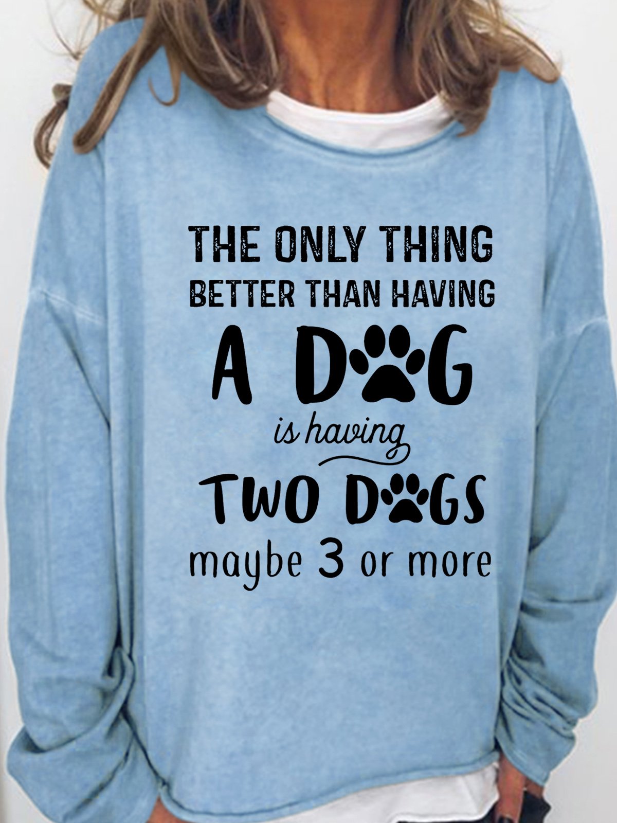 Womens Funny Dog Lover Crew Neck Sweatshirts