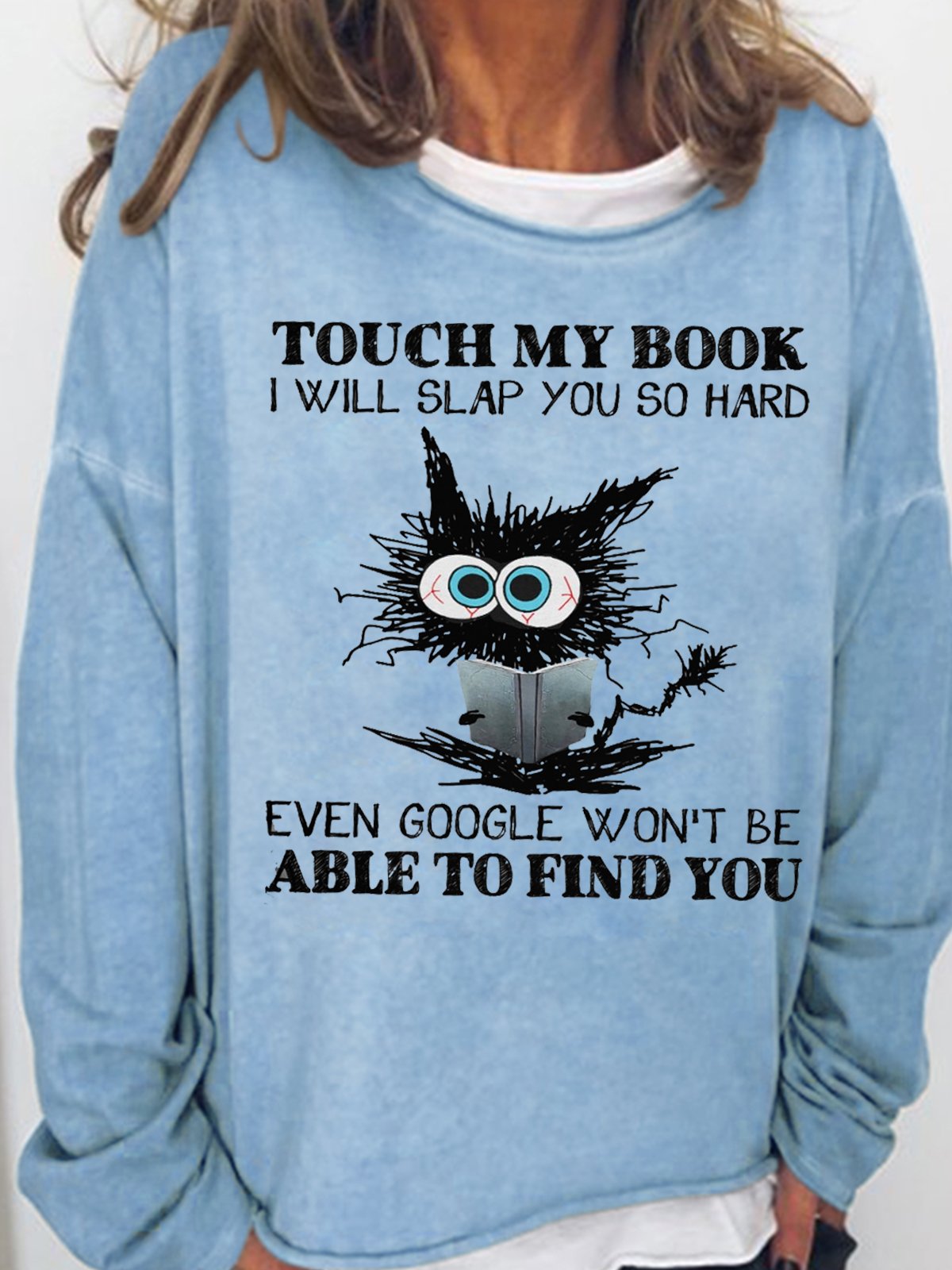 Women's Reading Book Lover Crew Neck Casual Sweatshirt