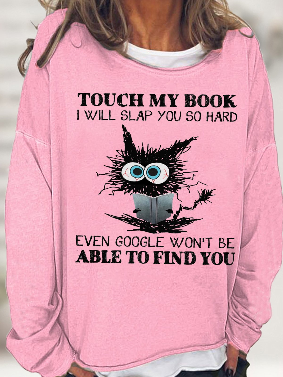 Women's Reading Book Lover Crew Neck Casual Sweatshirt