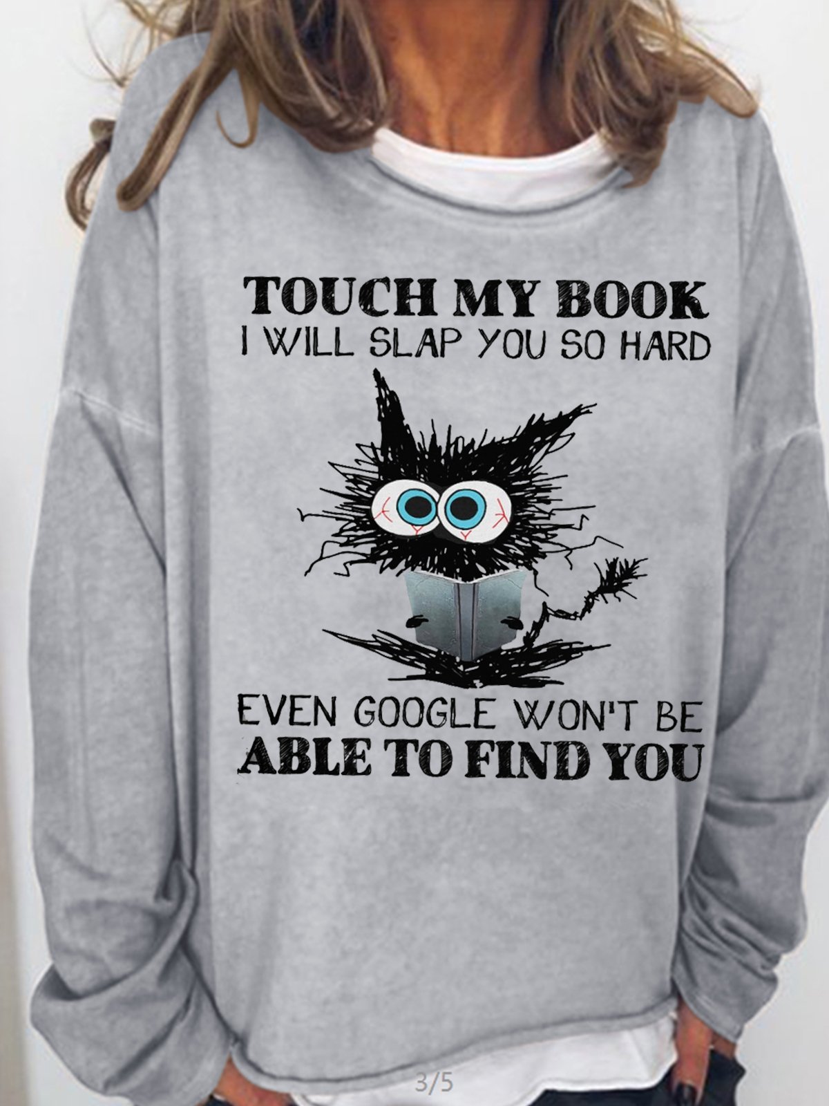 Women's Reading Book Lover Crew Neck Casual Sweatshirt