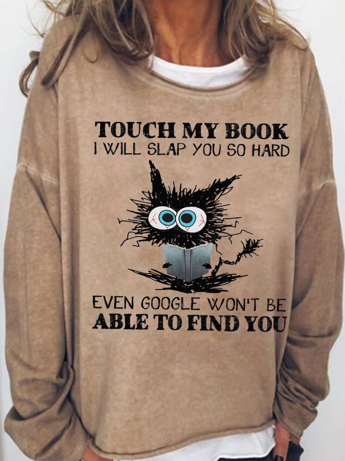 Women's Reading Book Lover Crew Neck Casual Sweatshirt