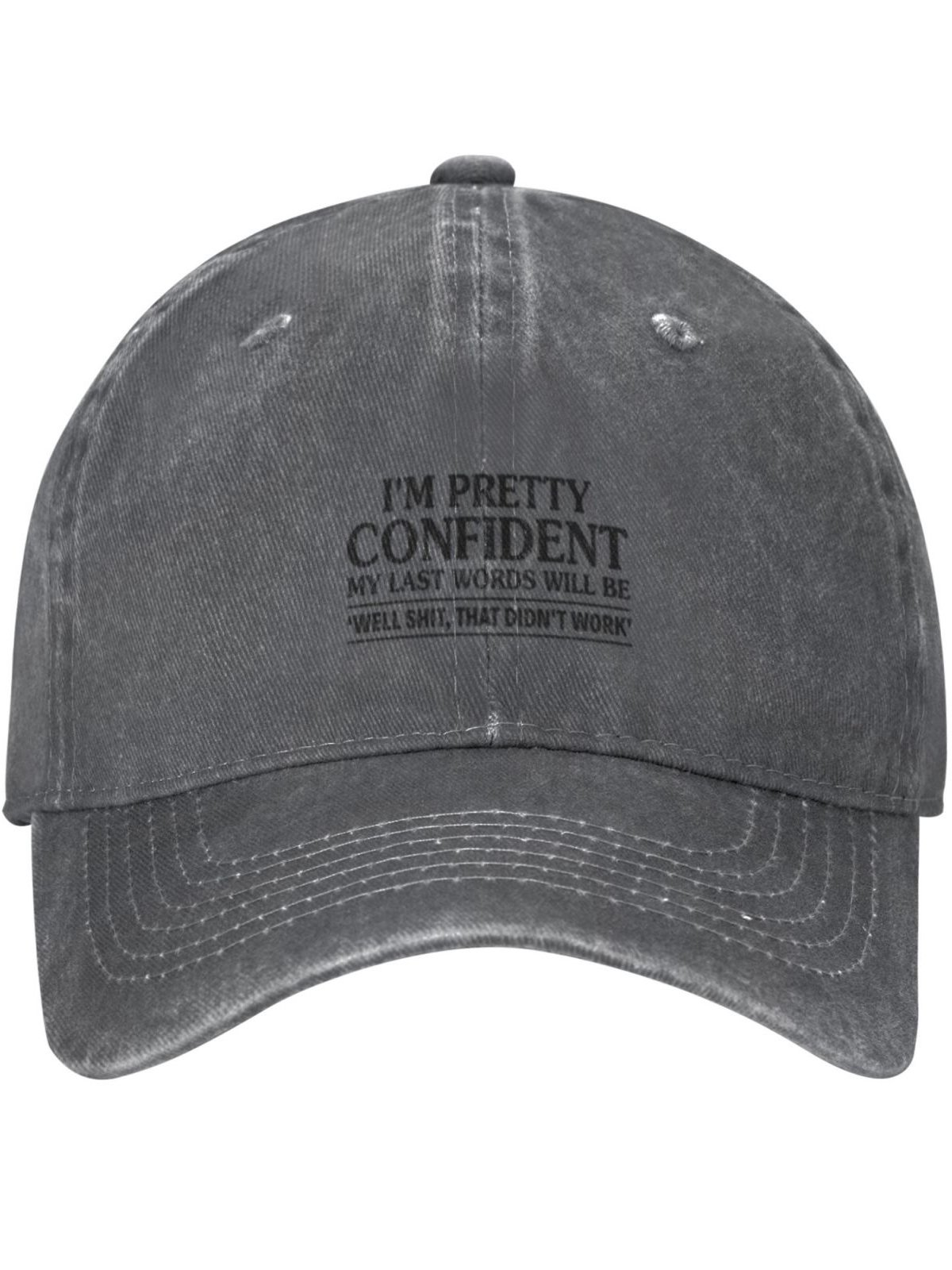 I'm Pretty Confident Funny Text Letters Adjustable Hat