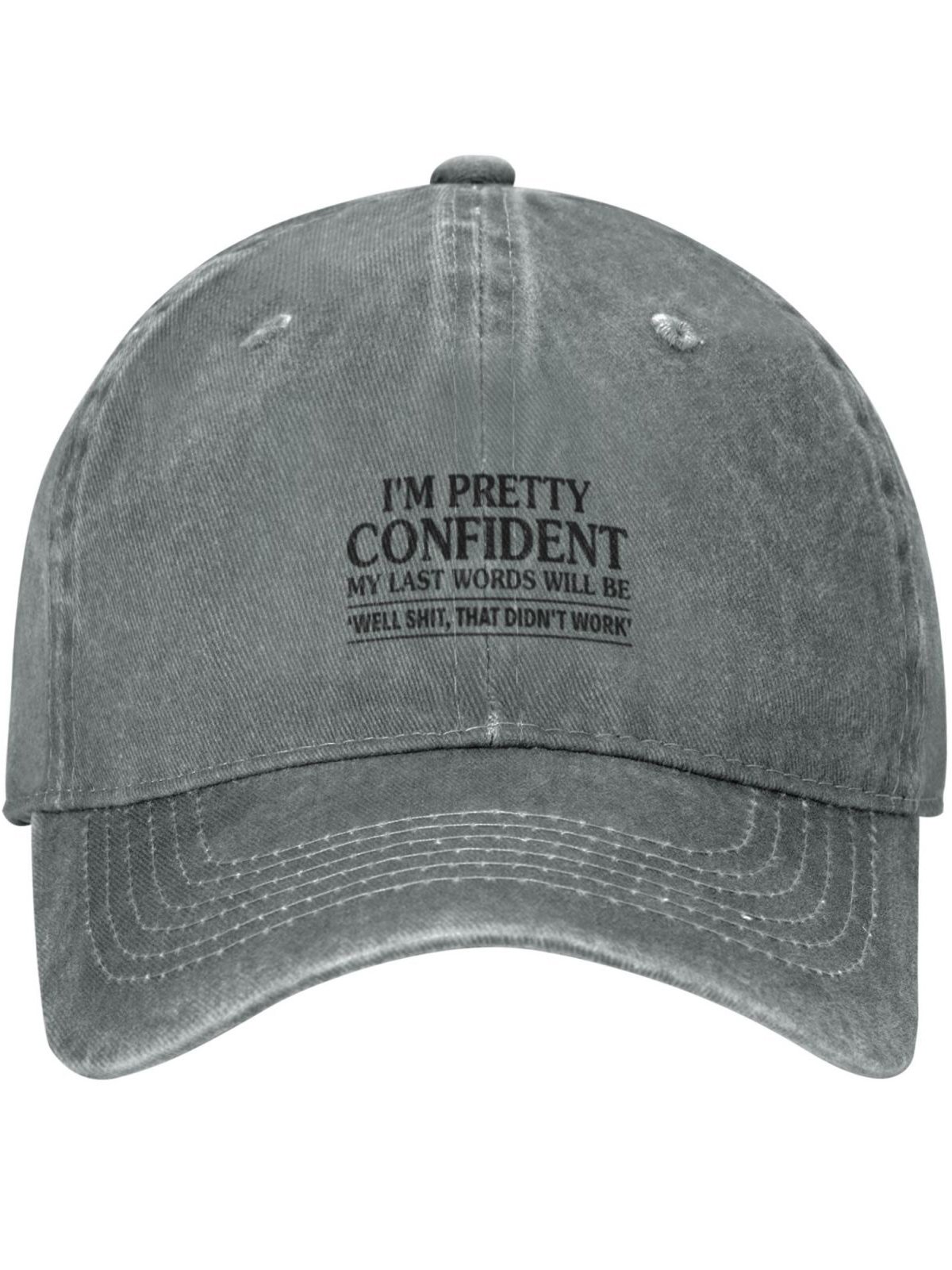 I'm Pretty Confident Funny Text Letters Adjustable Hat