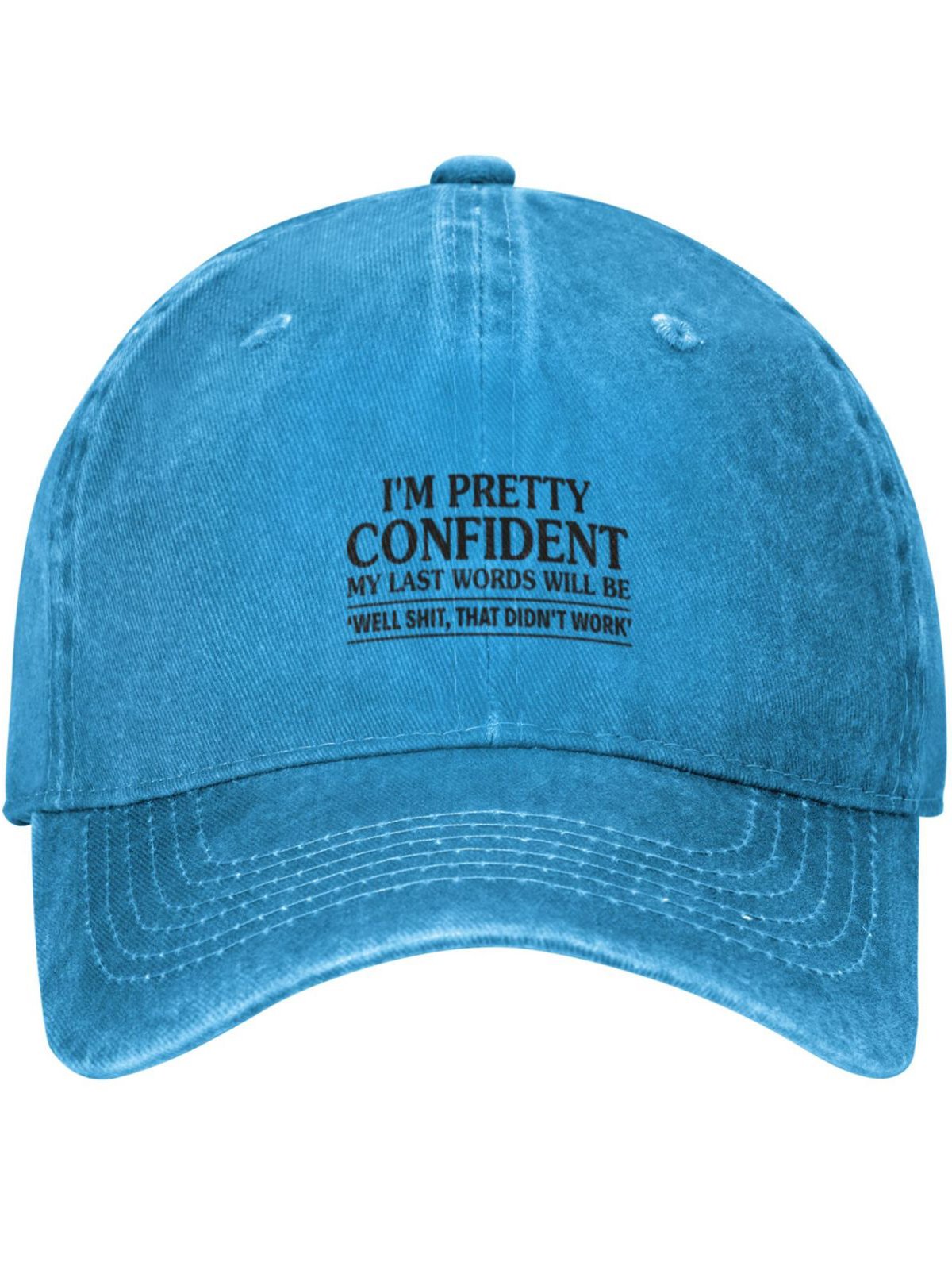 I'm Pretty Confident Funny Text Letters Adjustable Hat