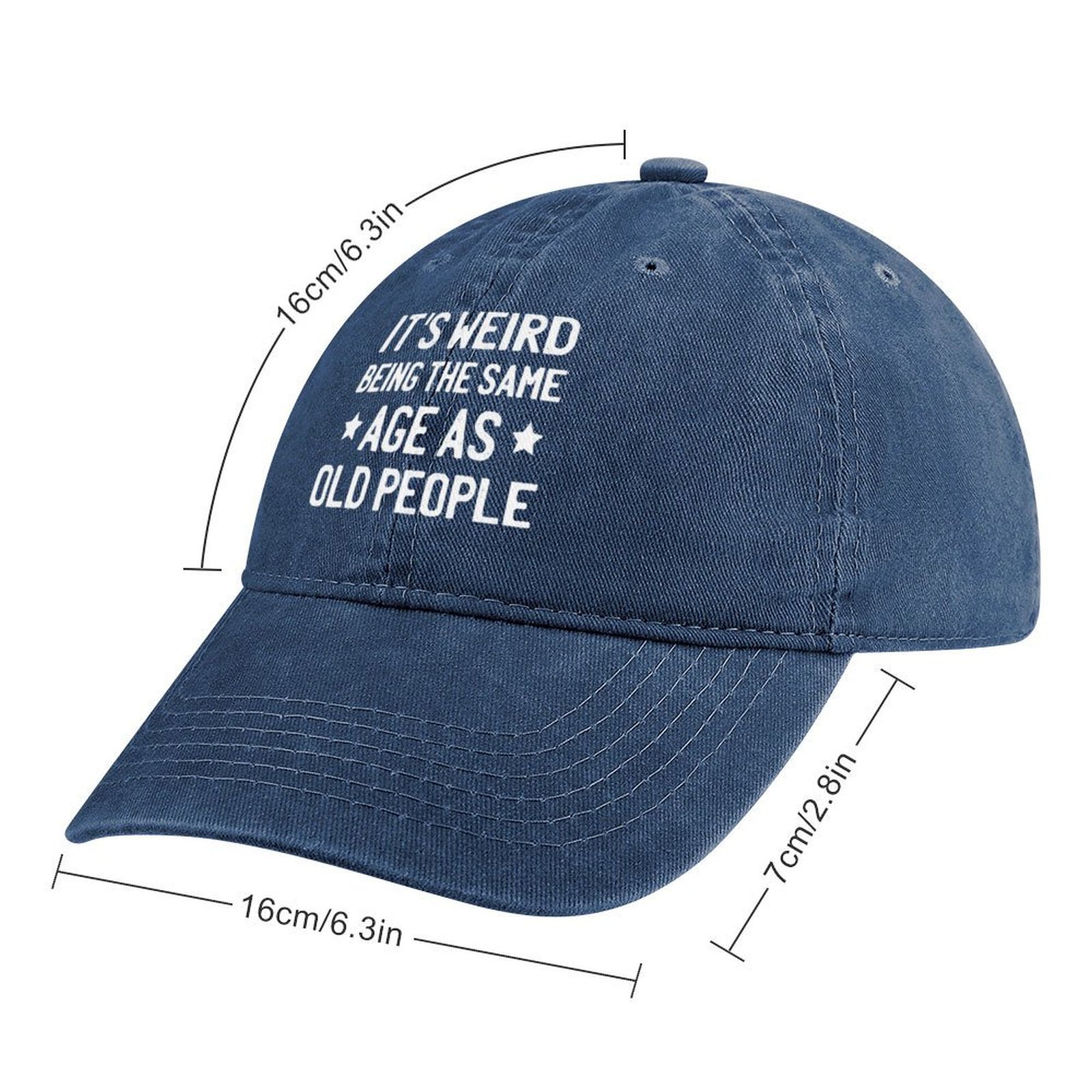 Men’s It’s Weird Being The Same Age As Old People Regular Fit Adjustable Denim Hat