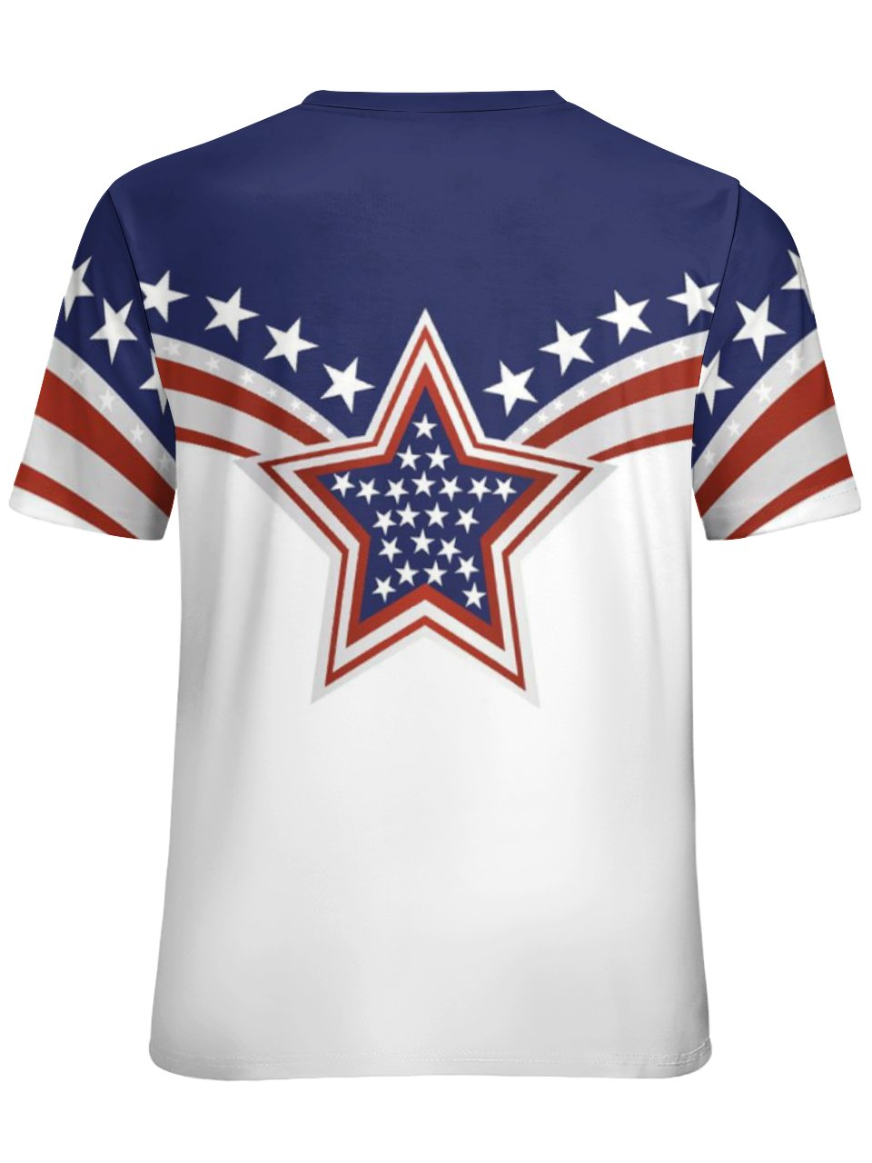 Women's Patriotic USA Flag Casual Crew Neck T-Shirt