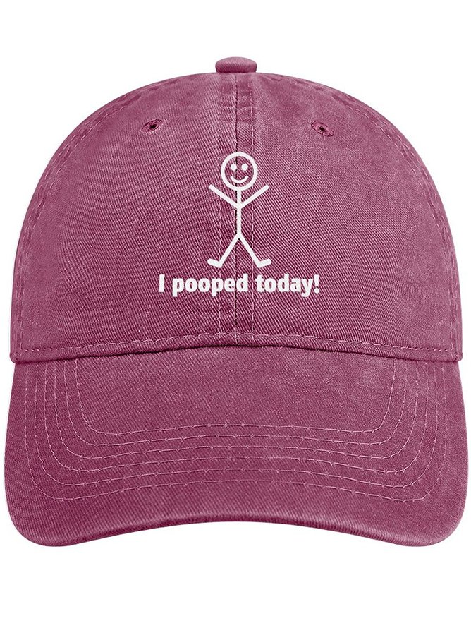 Men's /Women's I Pooped Today Graphic Printing Regular Fit Adjustable Denim Hat