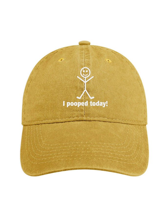 Men's /Women's I Pooped Today Graphic Printing Regular Fit Adjustable Denim Hat