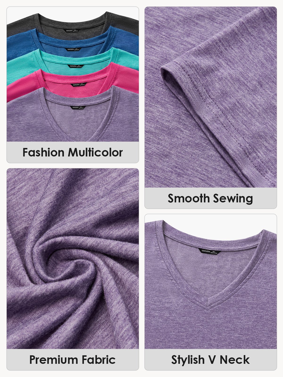 Women’s Flower Meteor Shower Cotton Casual V Neck T-Shirt