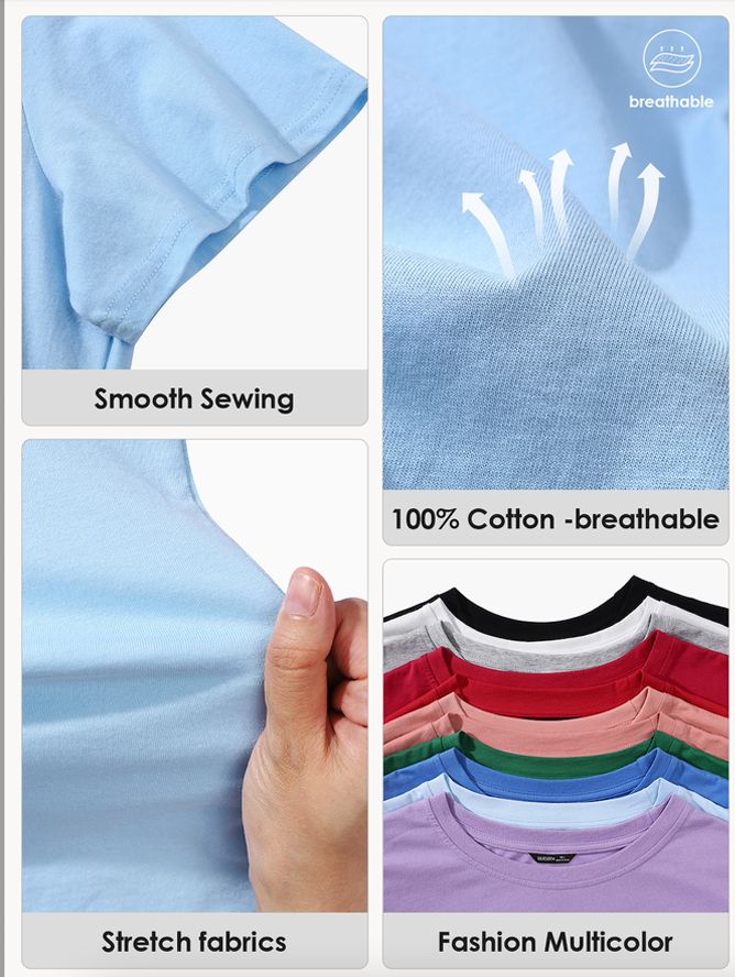 Cotton Casual Crew Neck Regular Fit Heart T-Shirt