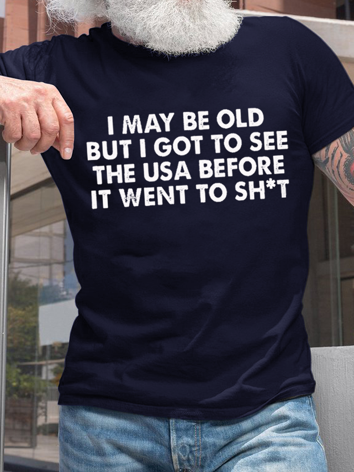 Cotton I May Be Old Loose Casual T-Shirt