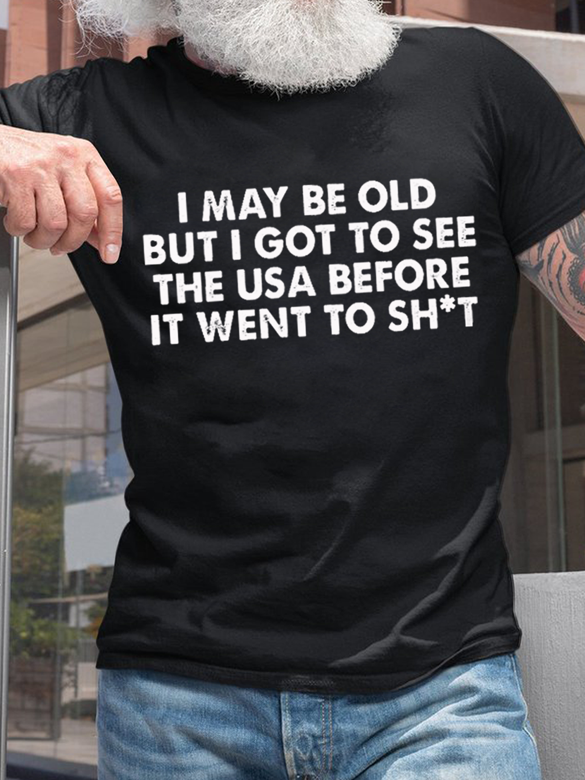 Cotton I May Be Old Loose Casual T-Shirt