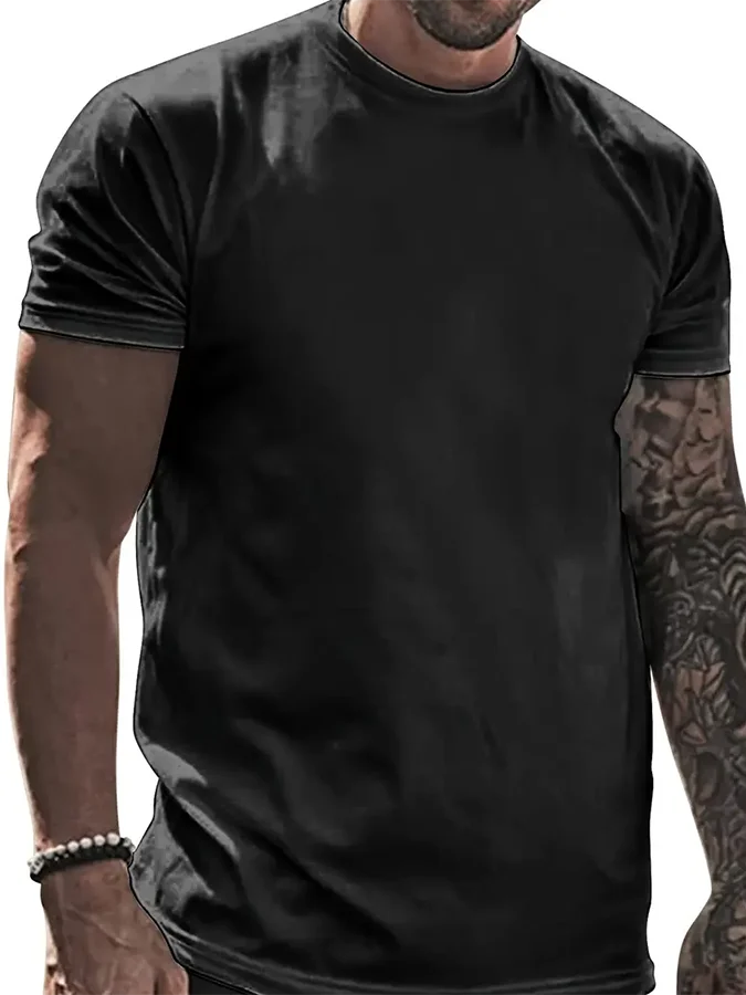 Men's Belief Letter Printing Short Sleeve T-shirt