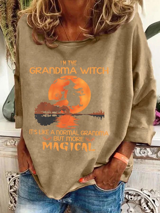 Im The Grandma Witch Like A Normal Grandma Halloween Casual Sweatshirt