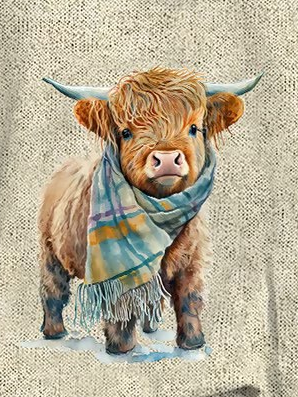 Highland Cow Print Casual Sweatshirt Hoodie
