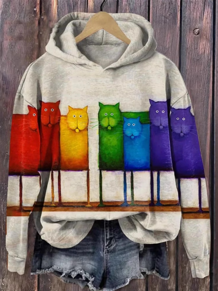 Floral Casual Hoodie Sweatshirt