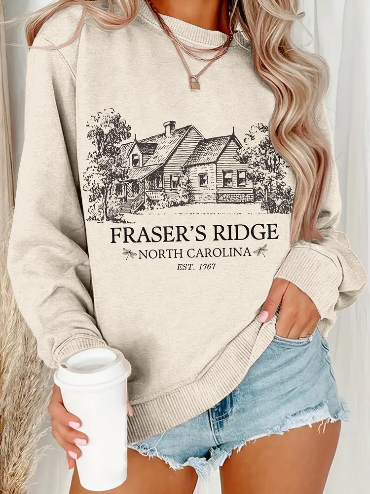 Retro historical inspired comfortable pullover sweatshirt