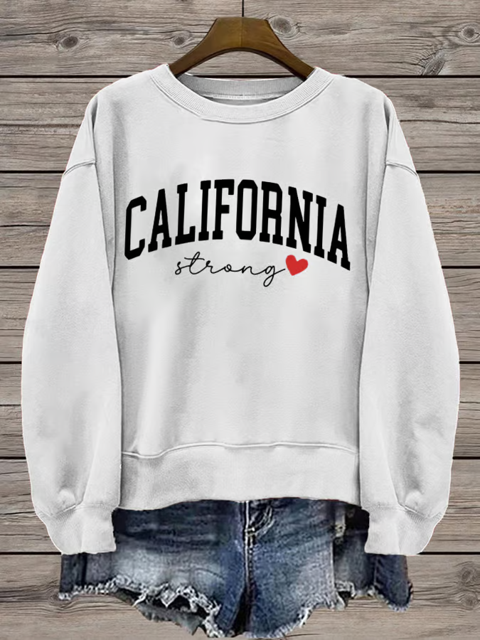 Women's California Strong Print Sweatshirt