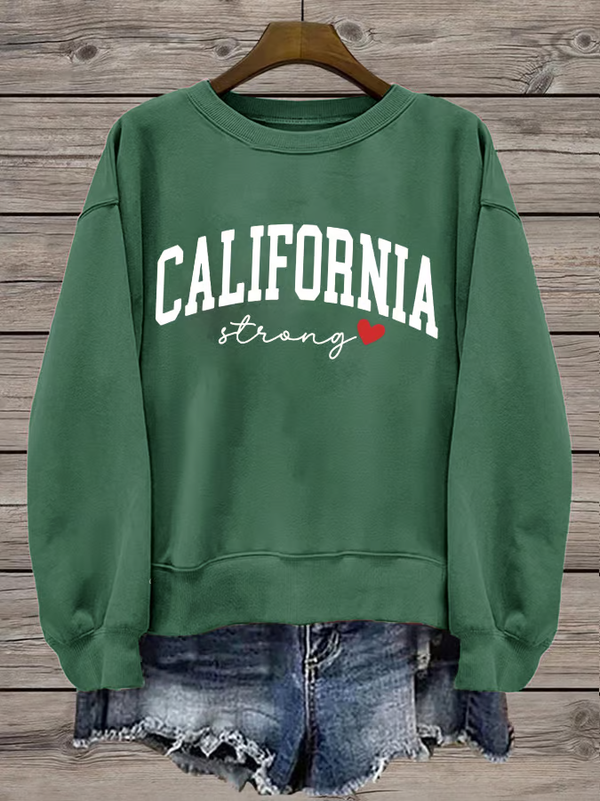 Women's California Strong Print Sweatshirt