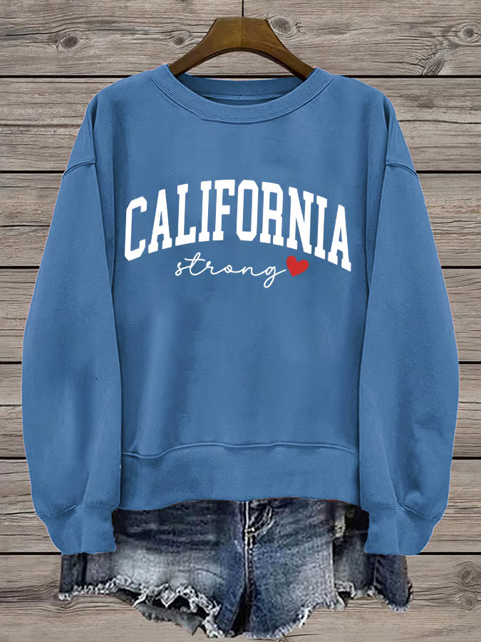 Women's California Strong Print Sweatshirt