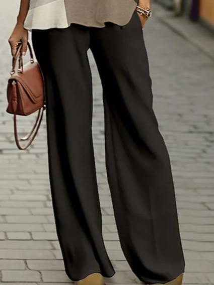 Women's Geometric Spring Print Casual Tops and Pants Two-piece Set