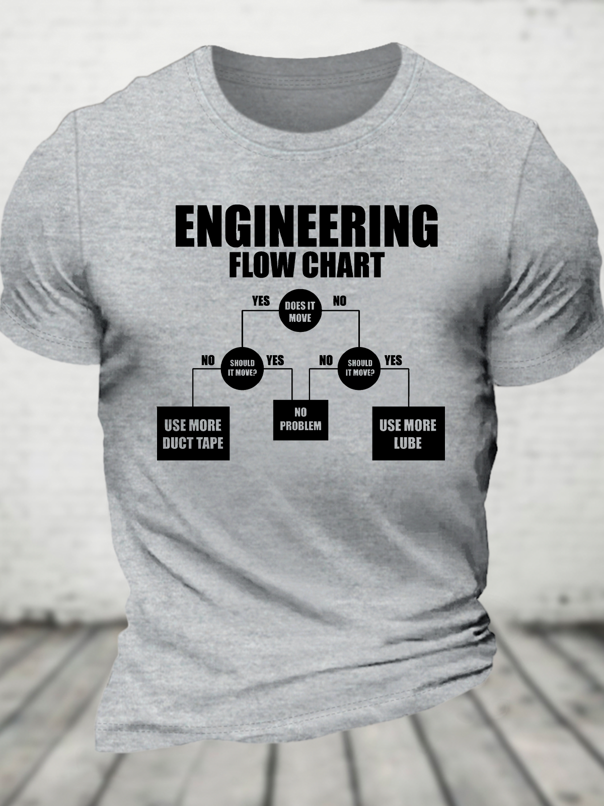 Engineering Flow Chart - Funny Engineering Cotton T-Shirt