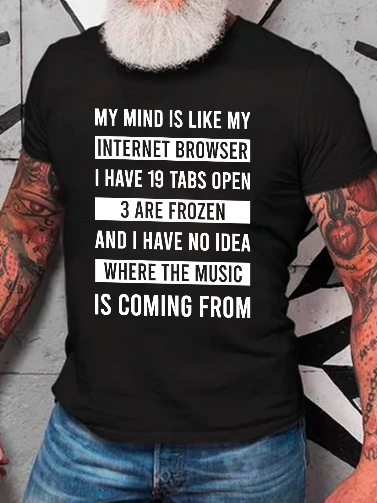Funny My Mind Is Like My Internet Browser - I Have 19 Tabs Open Cotton T-Shirt