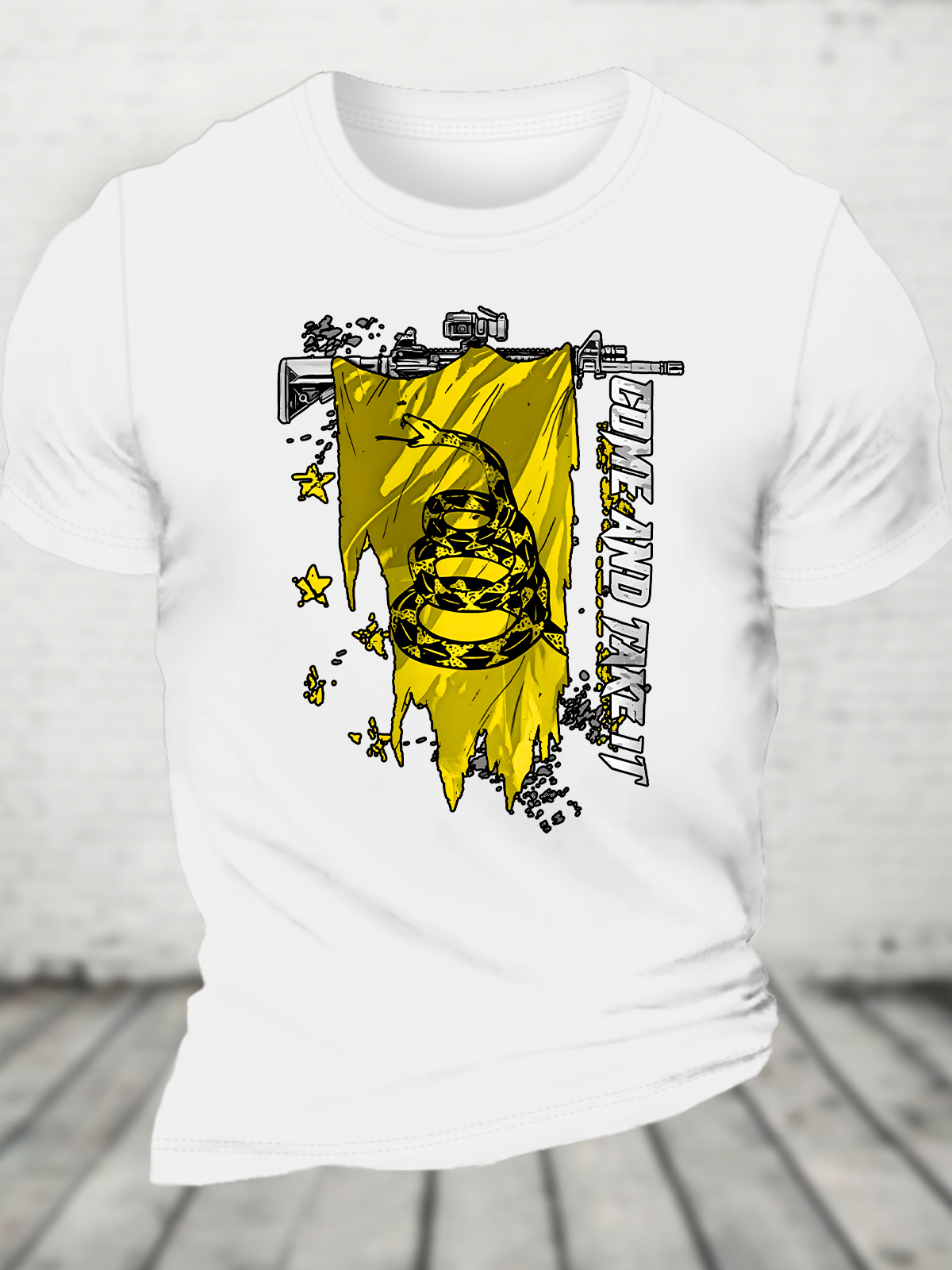 Come And Take It Gadsden Flag Cotton T-Shirt