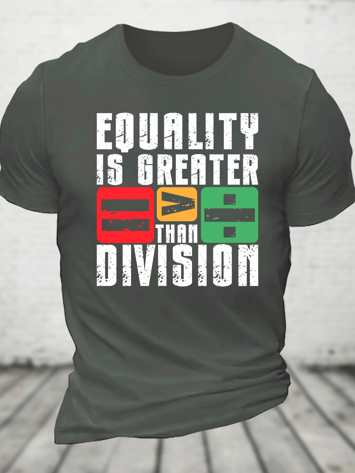 Equality Is Greater Than Division Cotton T-Shirt