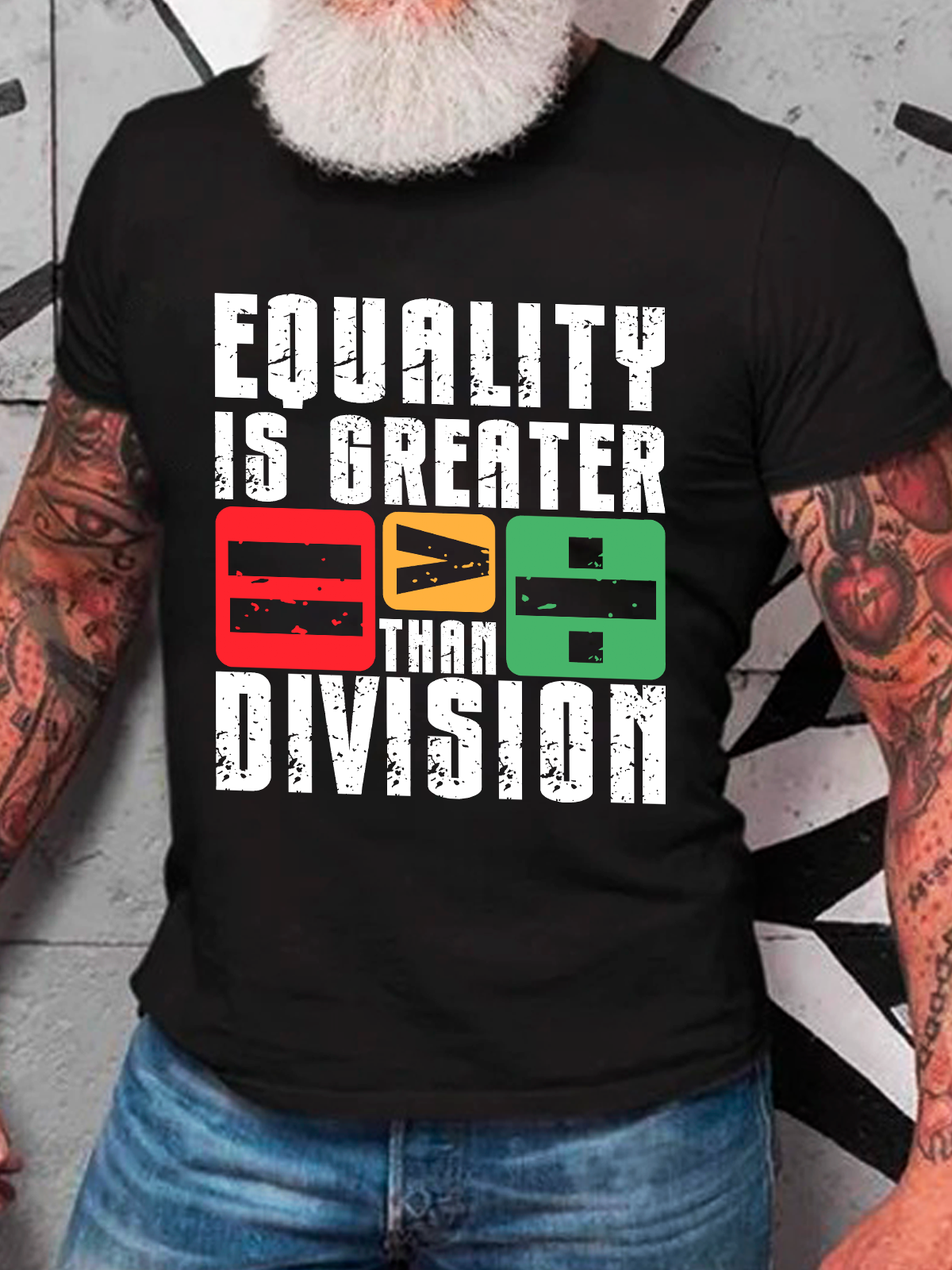 Equality Is Greater Than Division Cotton T-Shirt