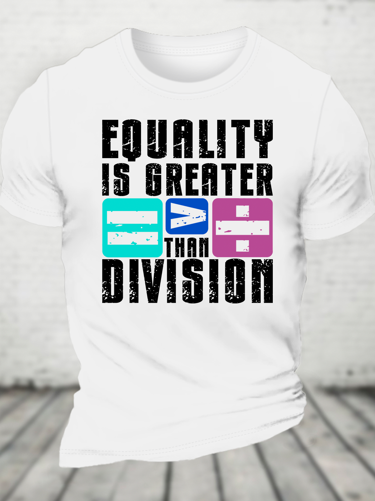 Equality Is Greater Than Division Cotton T-Shirt