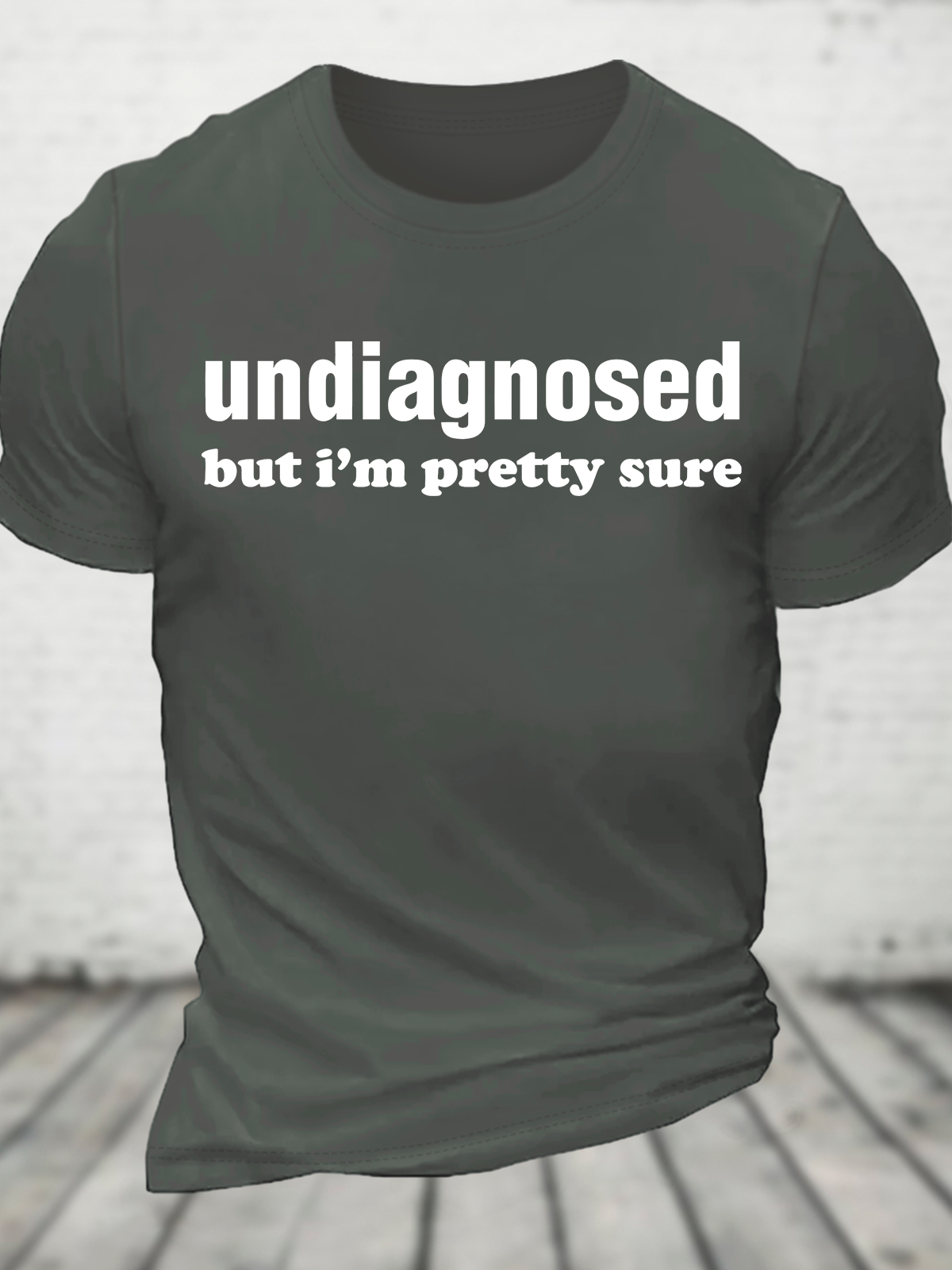 Undiagnosed But I'm Pretty Sure Autism Meme Cotton T-Shirt