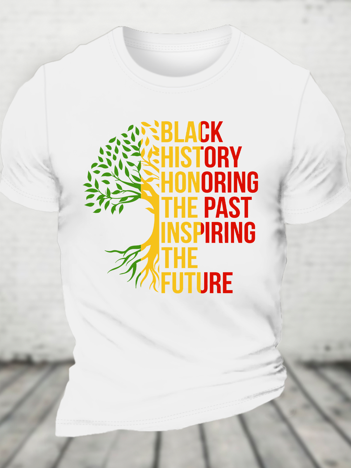 Black History Honoring The Past Inspiring The Futu Cotton T-Shirt