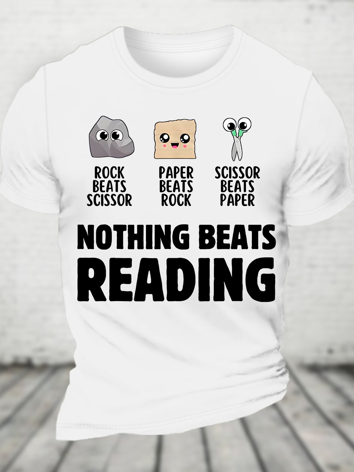 Nothing Beats Reading Librarian Book Bookworm Short Sleeve T-Shirt