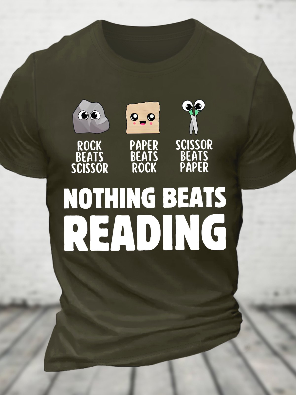 Nothing Beats Reading Librarian Book Bookworm Short Sleeve T-Shirt