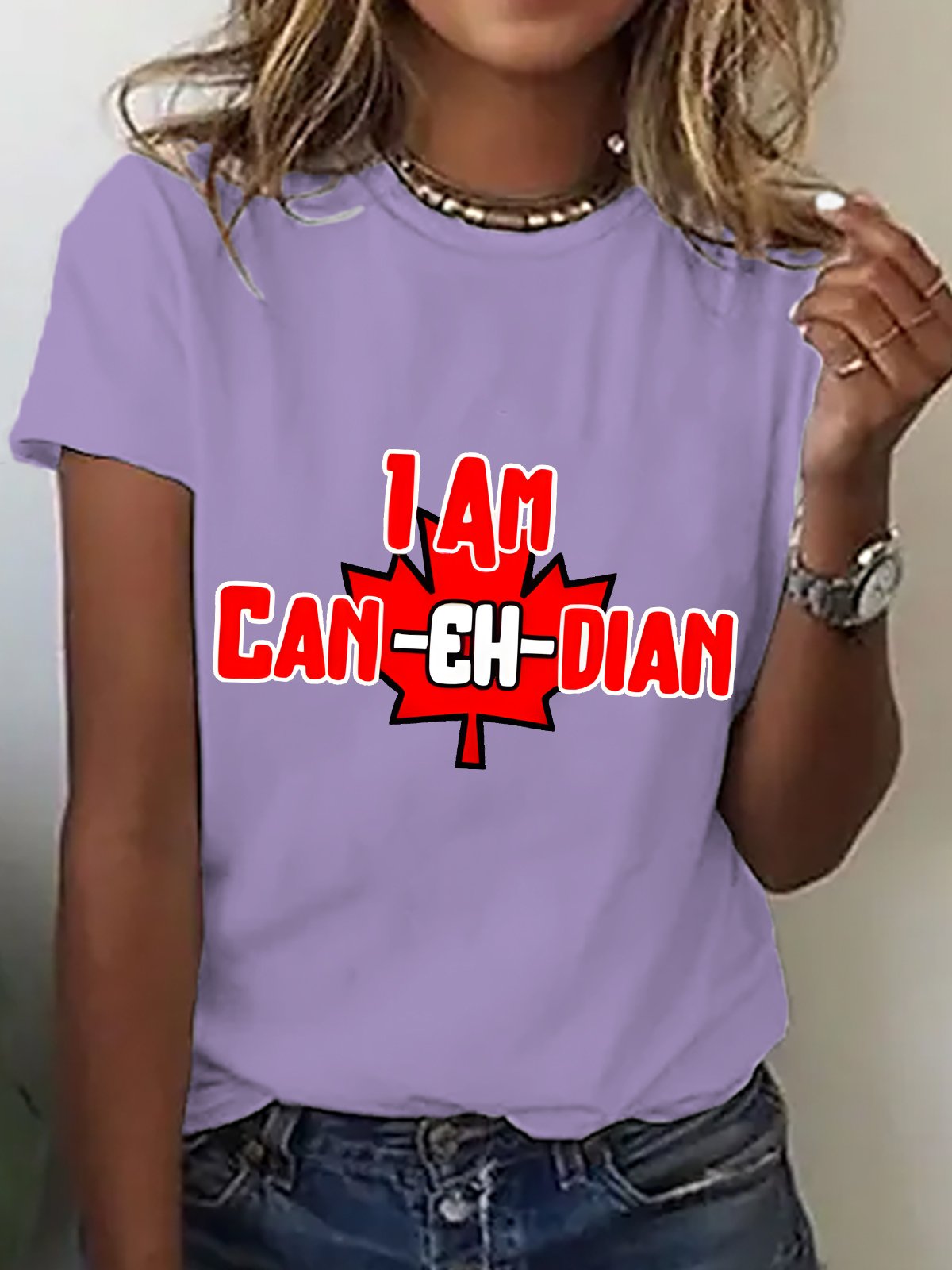 Women's I Am Canadian Patriotic Canadian Casual Short SleeveT-Shirt
