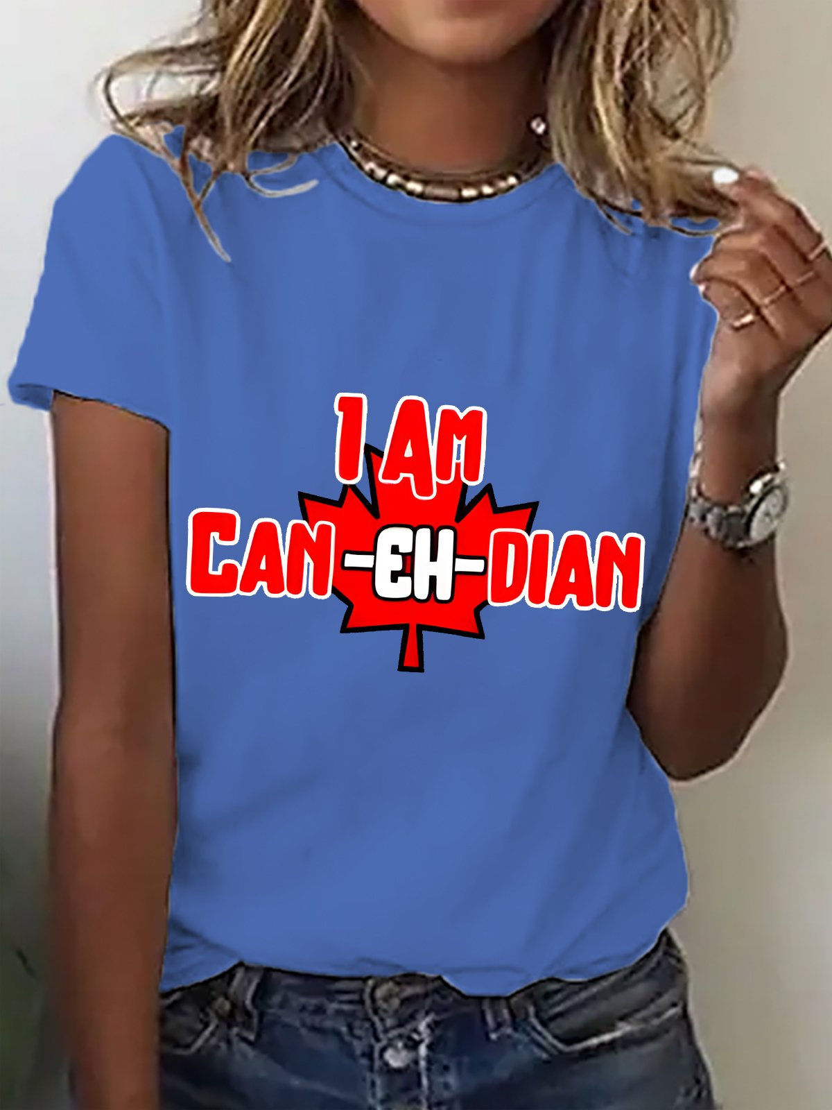 Women's I Am Canadian Patriotic Canadian Casual Short SleeveT-Shirt