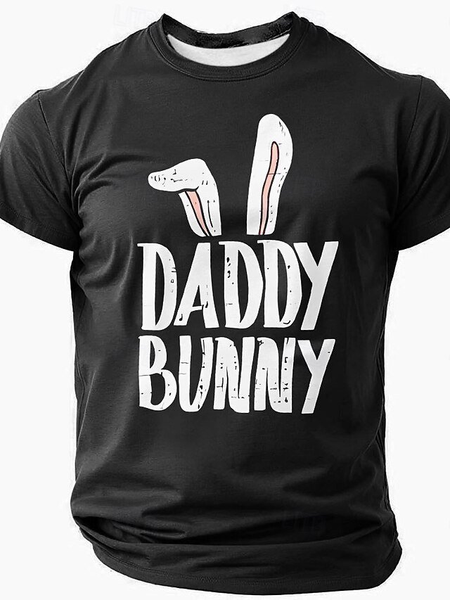 Men's Humor Daddy Bunny Funny Short Sleeve T-shirt
