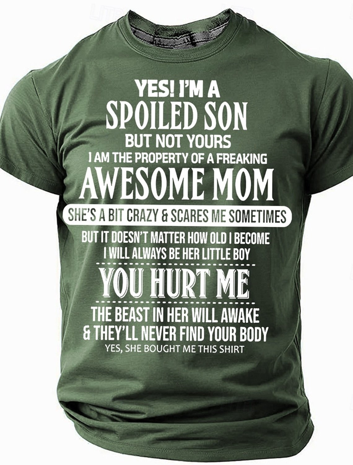Men's Funny Slang,Yes, I'm A Spoiled Son Short-sleeved T-shirt