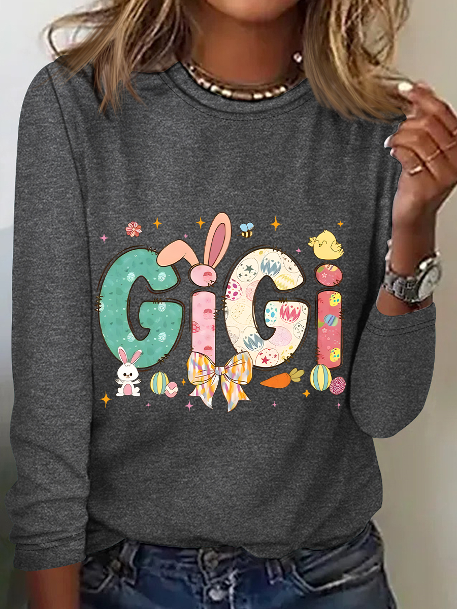Easter Gigi Casual Long Sleeve Shirt