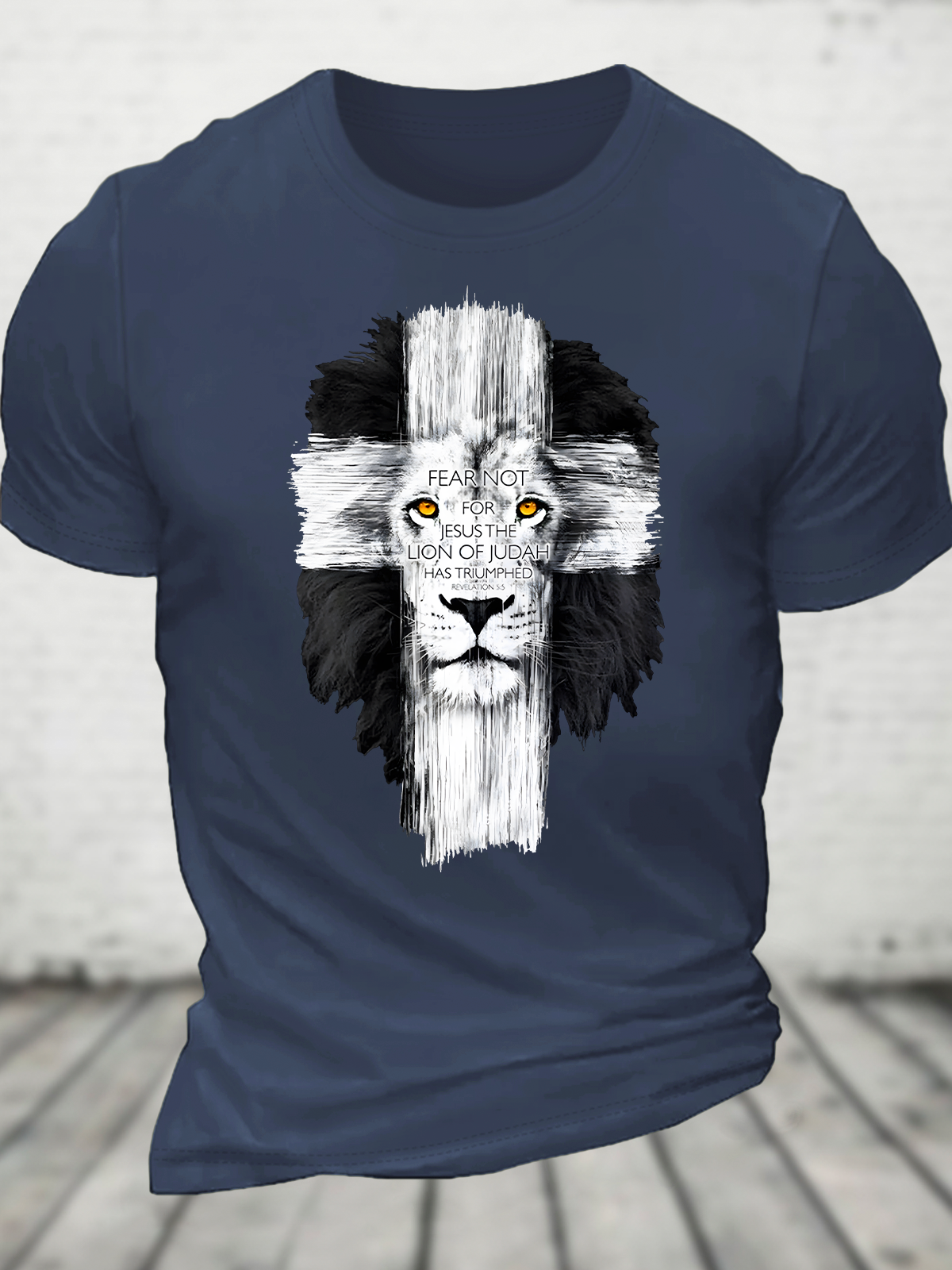 Lion Cross Cotton T-Shirt