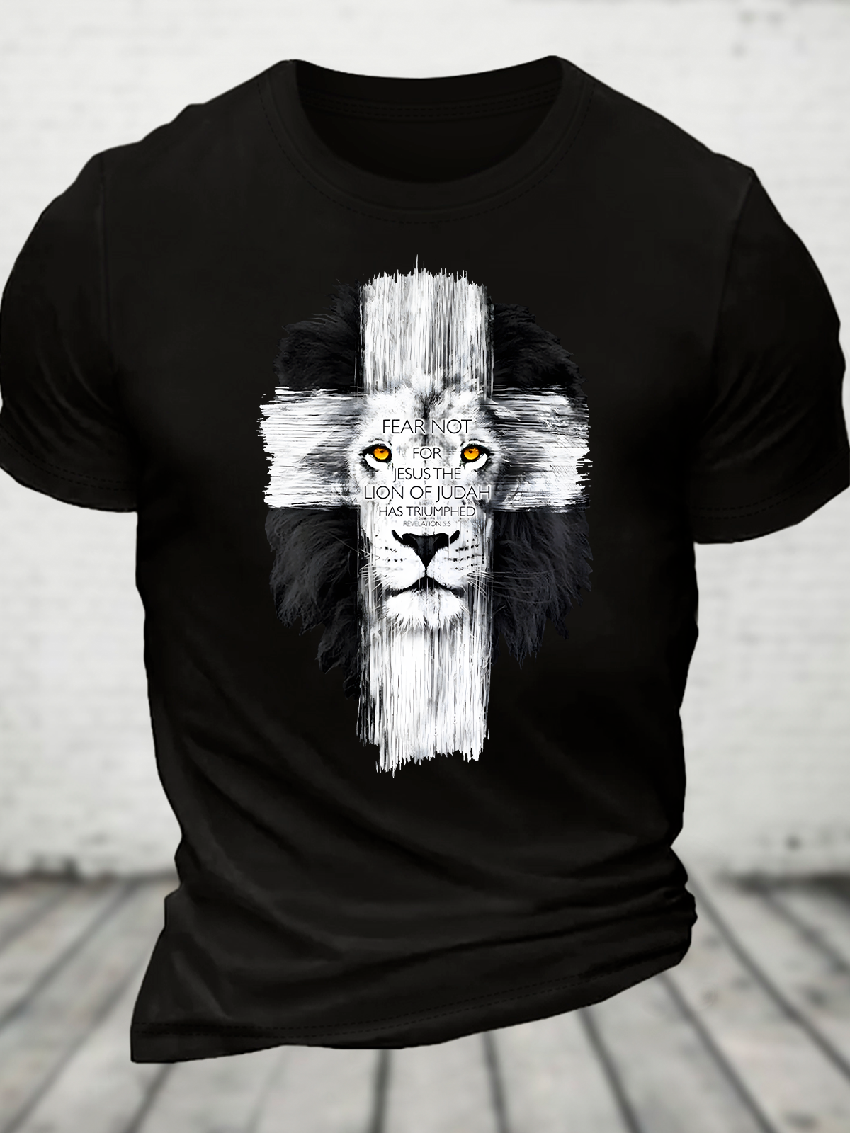 Lion Cross Cotton T-Shirt