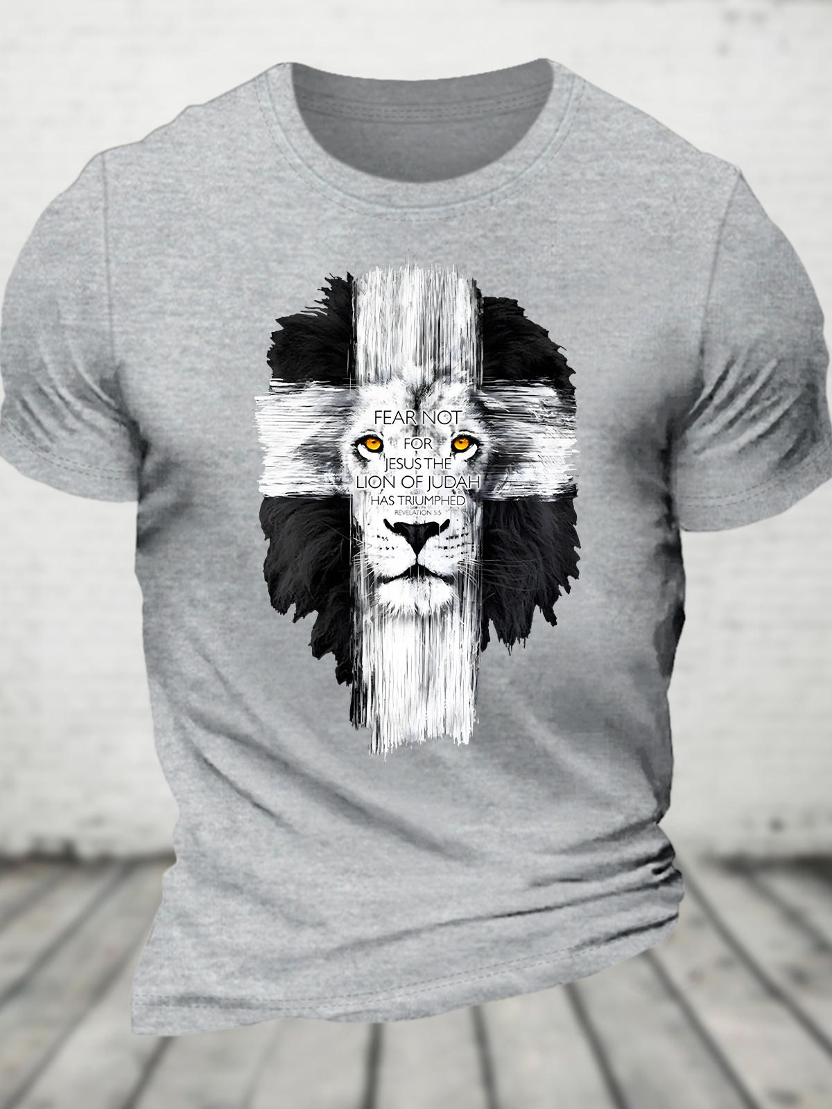 Lion Cross Cotton T-Shirt