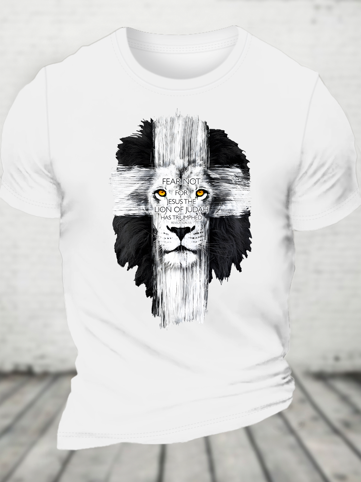 Lion Cross Cotton T-Shirt