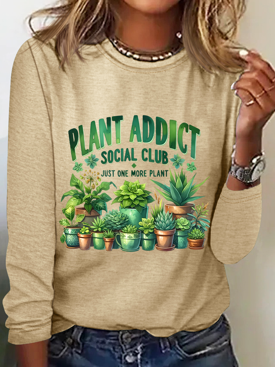 Plant Addict Social Club Casual Long Sleeve Shirt