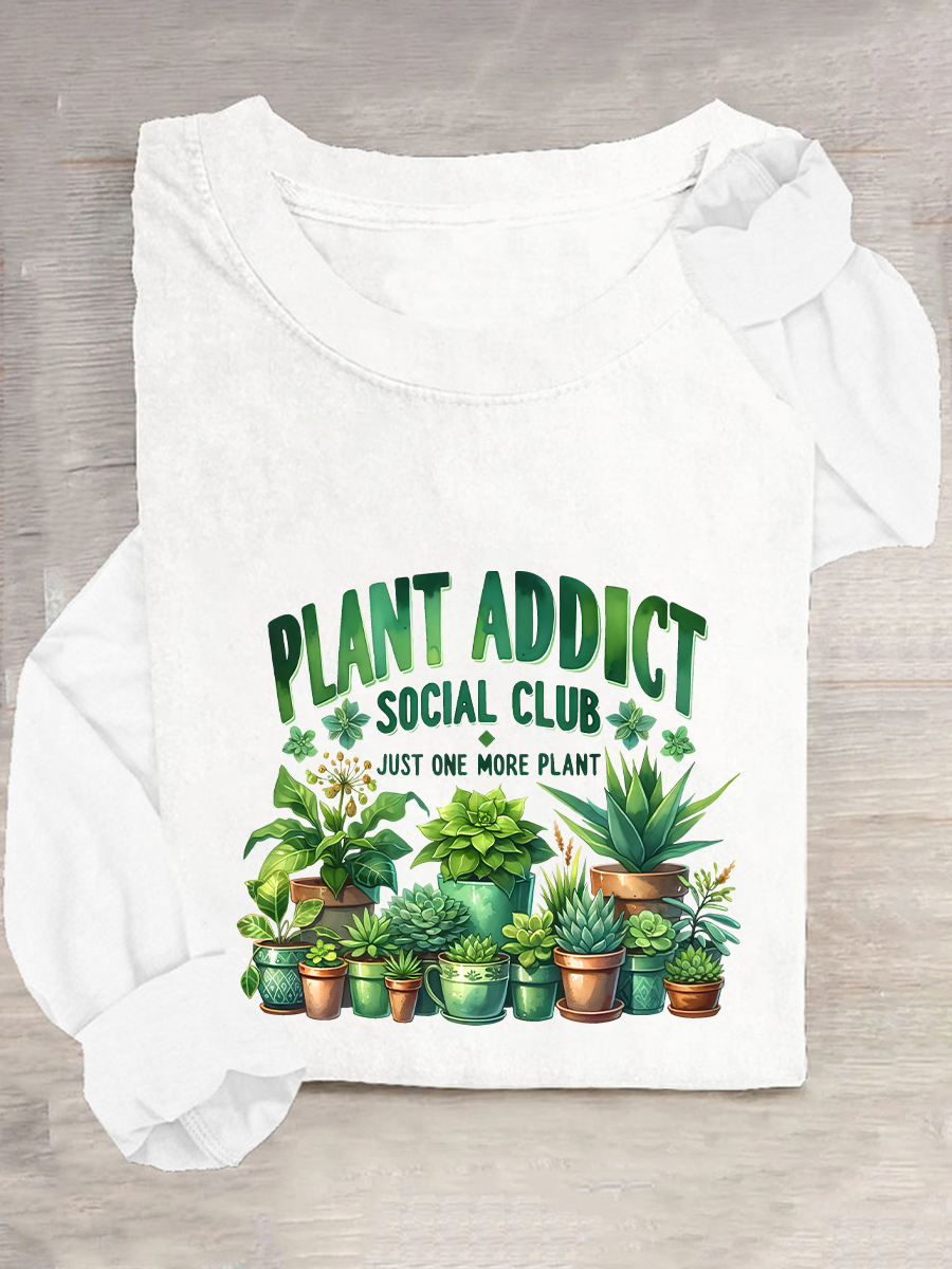 Plant Addict Social Club Casual Long Sleeve Shirt